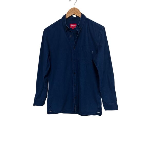 SupremeButton up Blue Long Sleeve M